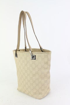 Gucci Beige Monogram GG Eclipse Bucket Tote Bag 826gk86
