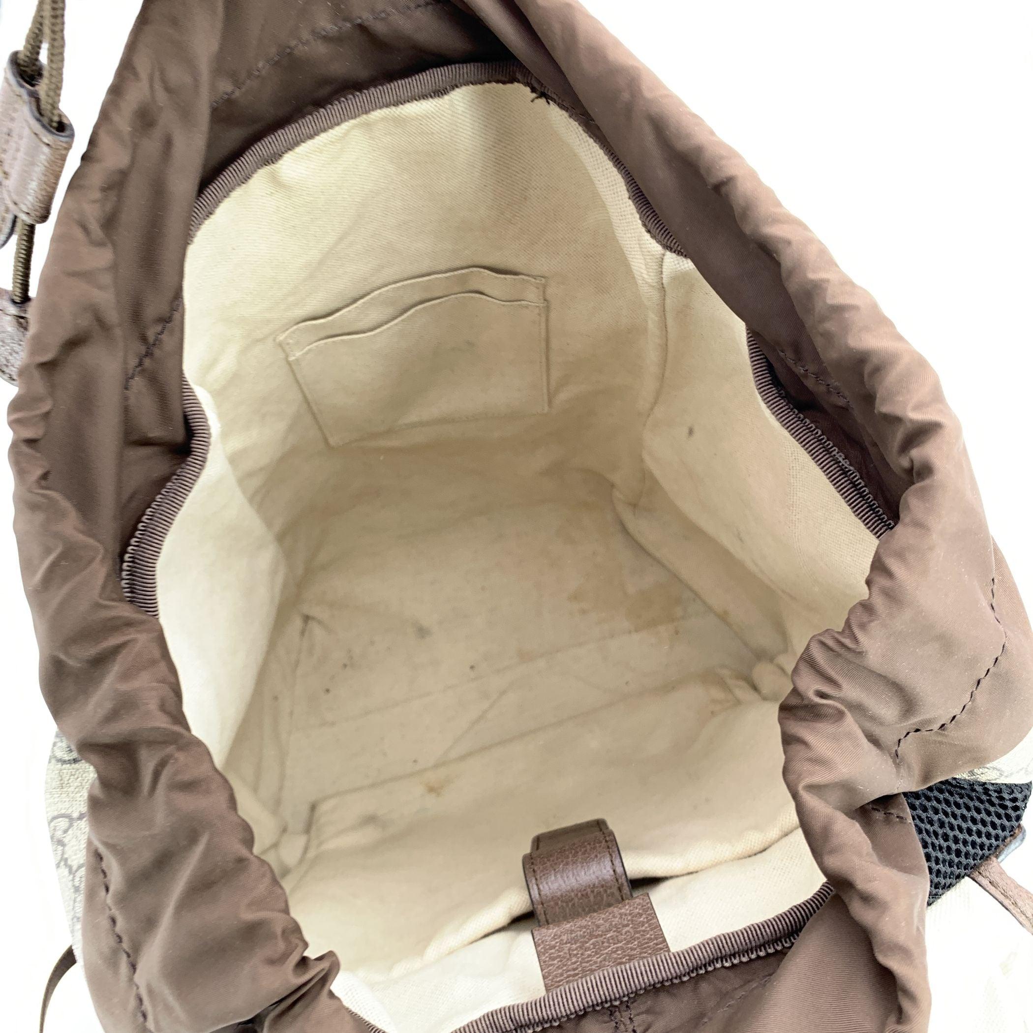 Women's or Men's Gucci Beige Monogram GG Supreme Ophidia Canvas Backpack Bag