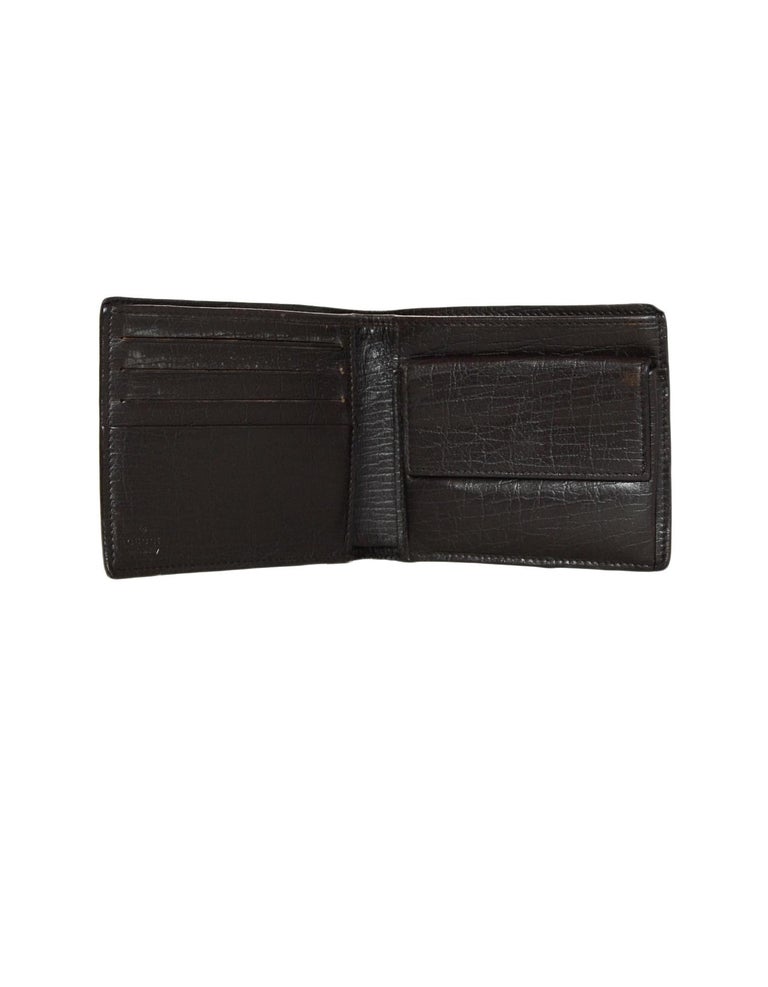 Gucci Beige Monogram Supreme Compact Men's Wallet For Sale at 1stDibs