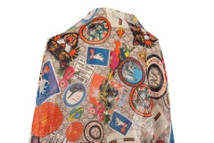 Gucci Beige Motif Patch-Print Shawl