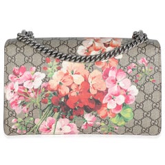 Gucci Beige Multicolor Dry Rose GG Supreme Canvas Blooms Medium Dionysus Bag