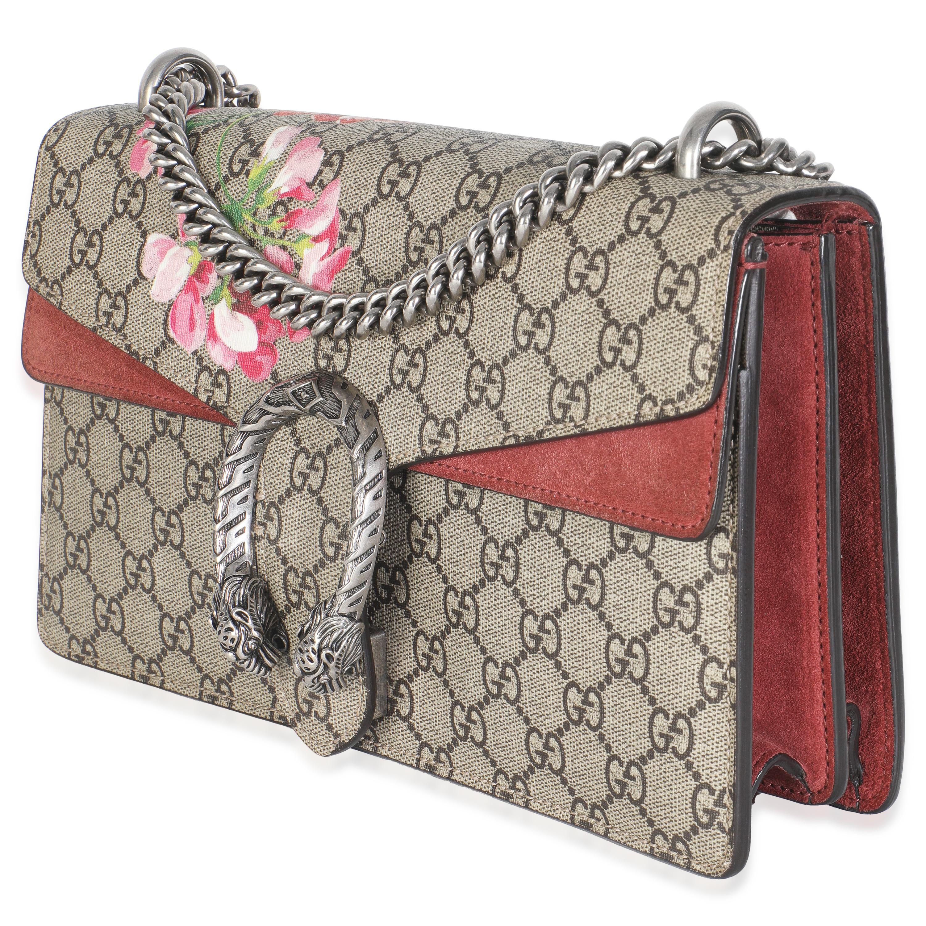 Gucci Beige Multicolor Dry Rose GG Supreme Canvas Blooms Medium Dionysus Bag Pour femmes en vente