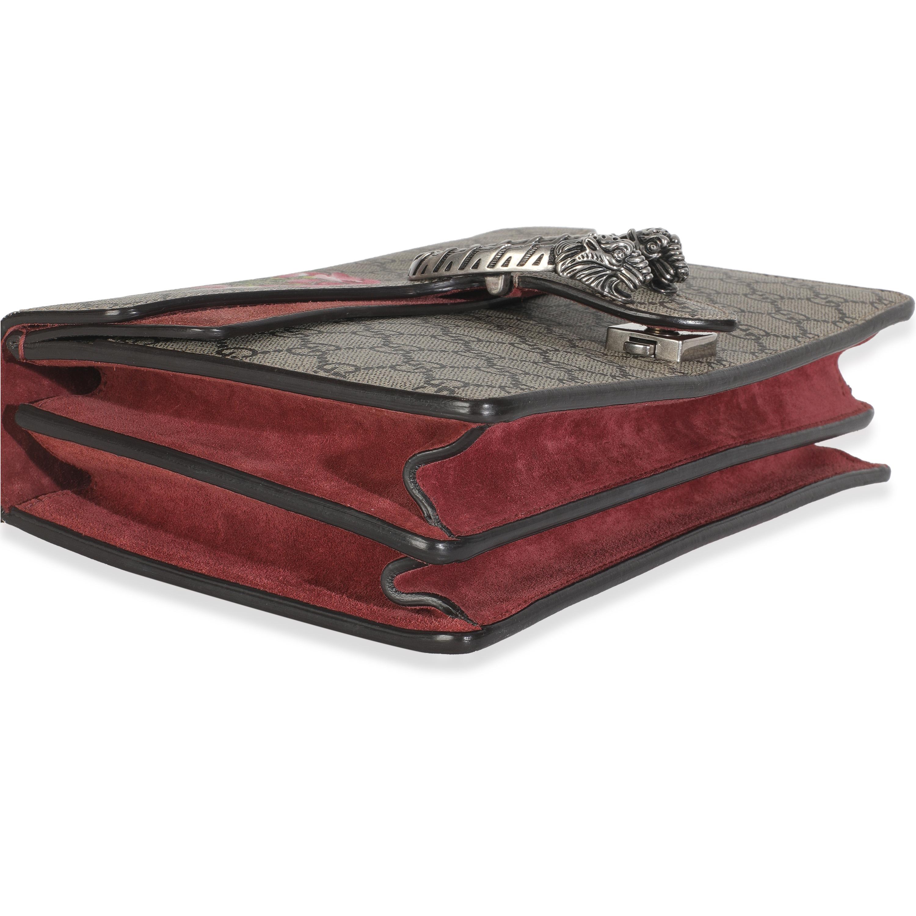 Gucci Beige Multicolor Dry Rose GG Supreme Canvas Blooms Medium Dionysus Bag en vente 3