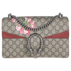 Gucci Beige Multicolor Dry Rose GG Supreme Canvas Blooms Medium Dionysus Bag