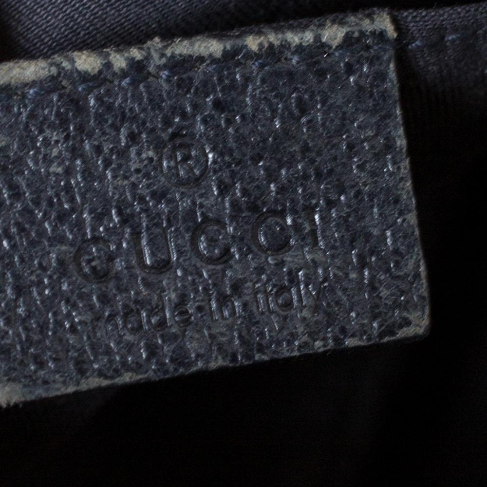 Gucci Beige/Navy Blue GG Canvas and Leather Web Shoulder Bag 3