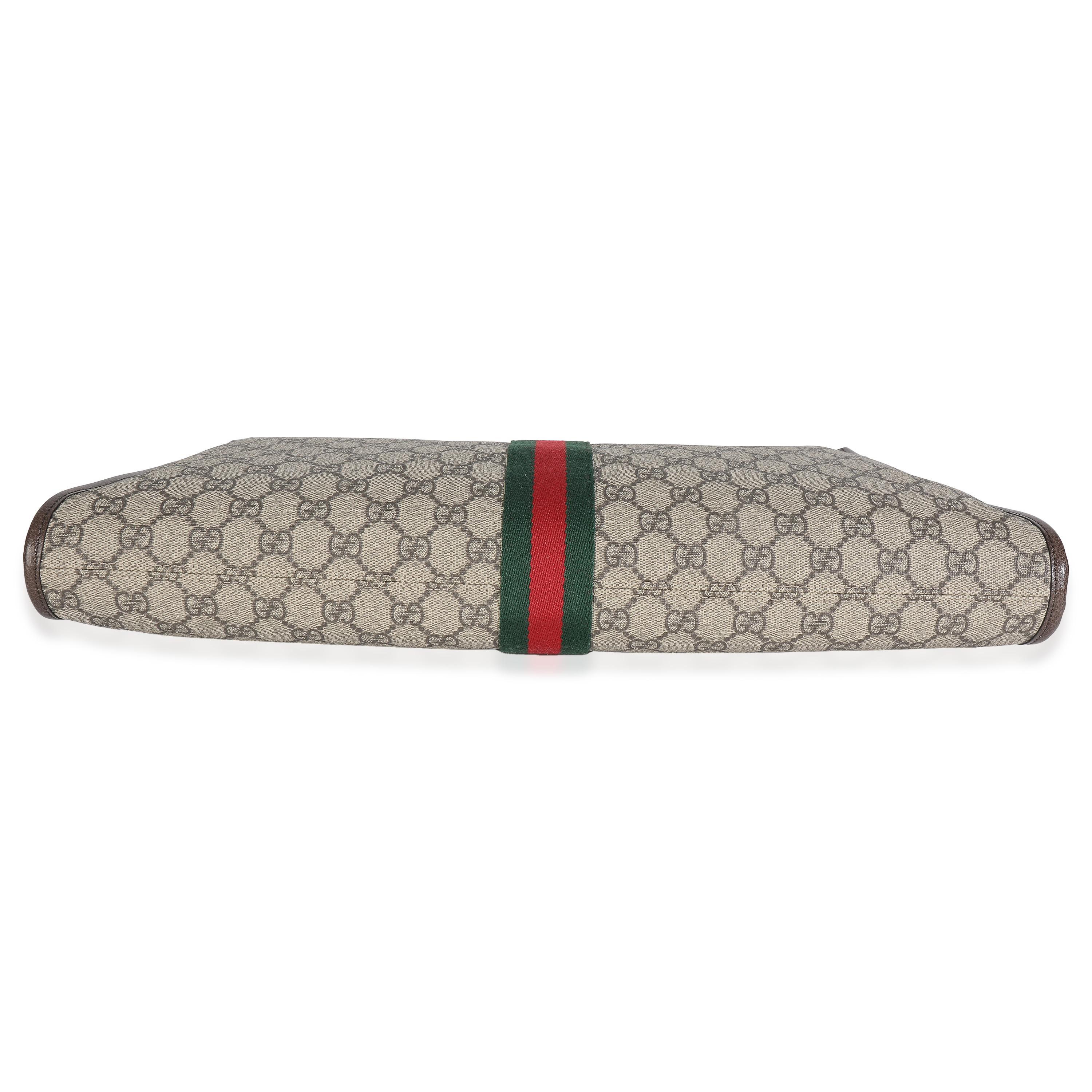 Gucci Beige New Acero GG Supreme Canvas Large Rajah Chain Tote en vente 4