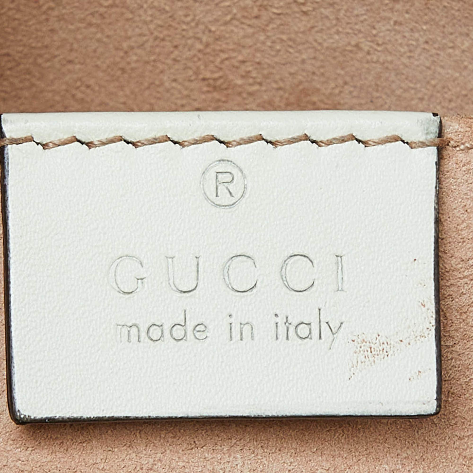 Gucci Beige/Off White GG Supreme Canvas and Leather Small Padlock Tote 3