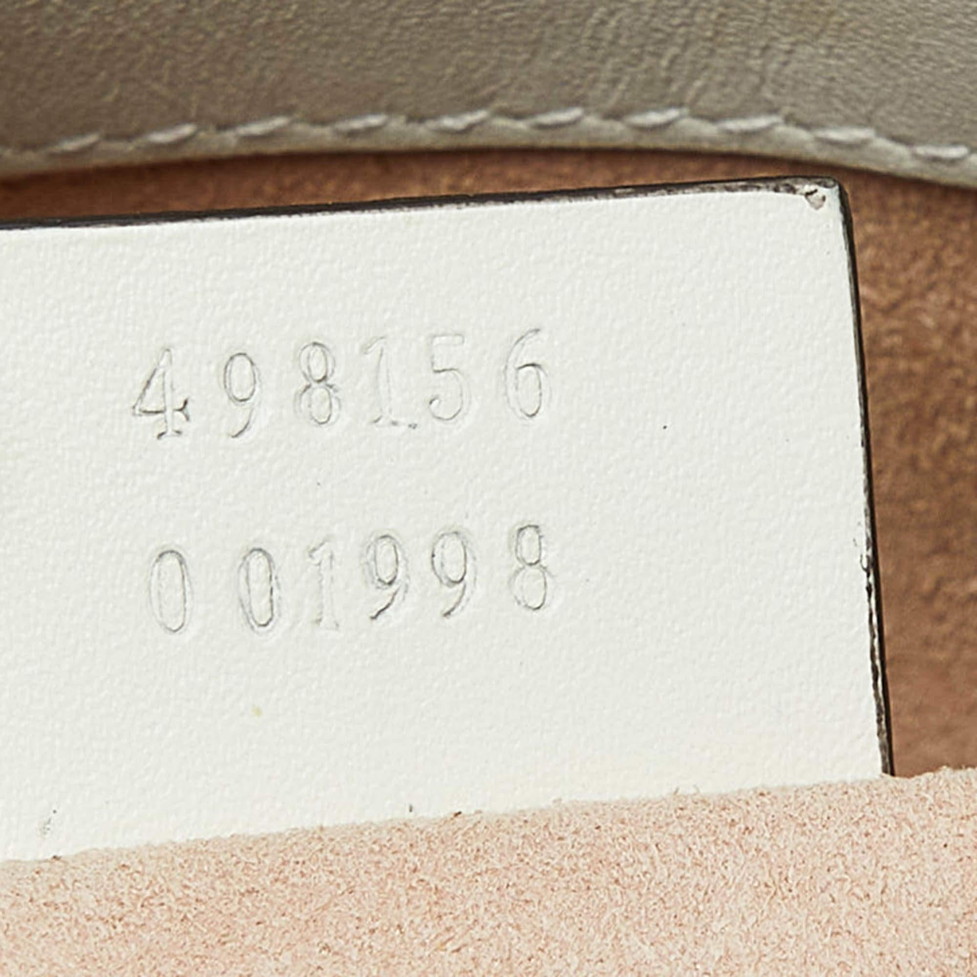 Gucci Beige/Off White GG Supreme Canvas and Leather Small Padlock Tote 4