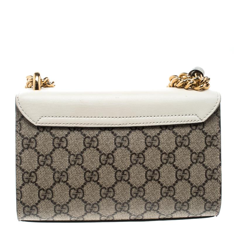 gucci white padlock bag
