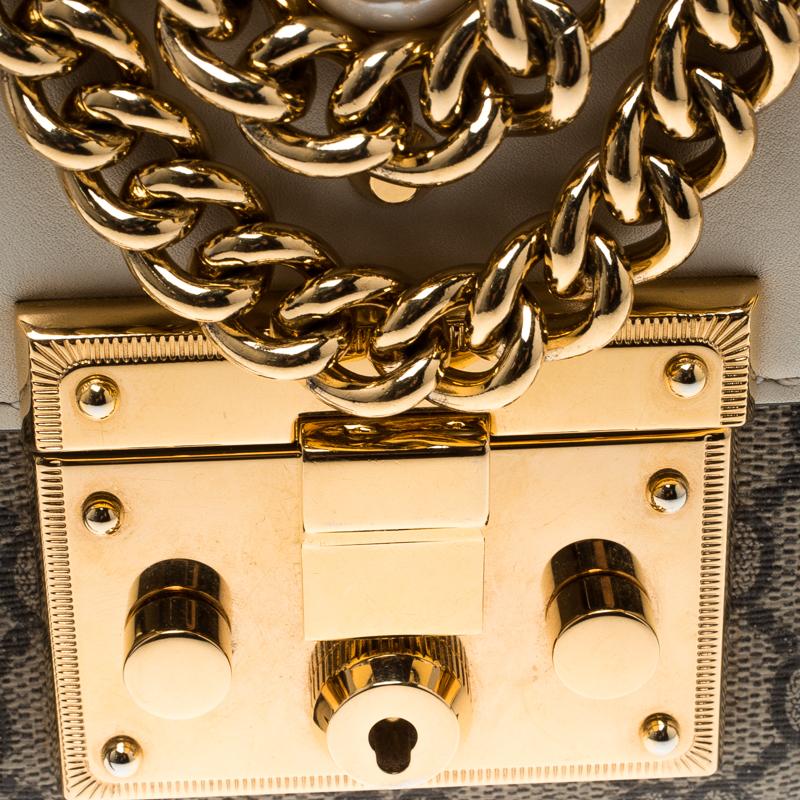 Gucci Beige/Off White GG Supreme Canvas Small Padlock Shoulder Bag 3
