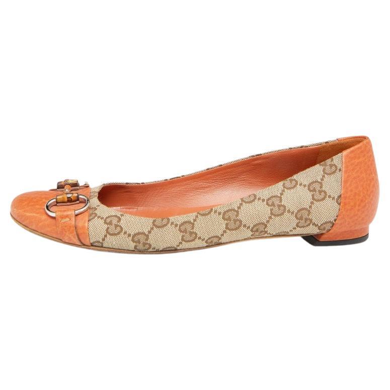 gucci canvas flats