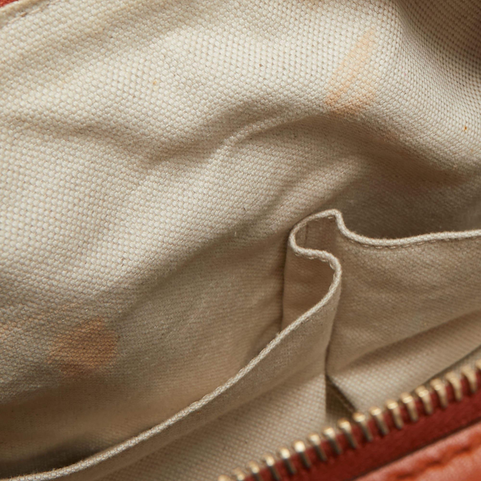 Gucci Beige/Orange GG Canvas and Leather Small Vintage Web Boston Bag 8