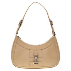Gucci Beige Patent Leather Jackie Shoulder Bag