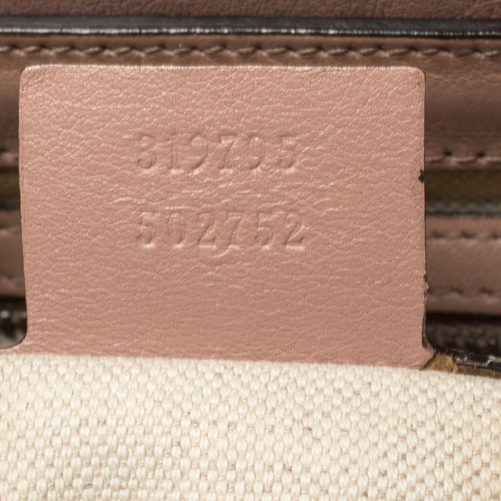Gucci Beige Patent Leather Medium Bright Bit Tote 4