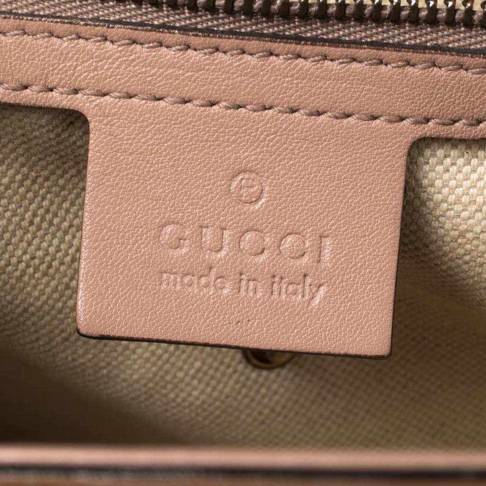 Gucci Beige Patent Leather Medium Bright Bit Tote 5