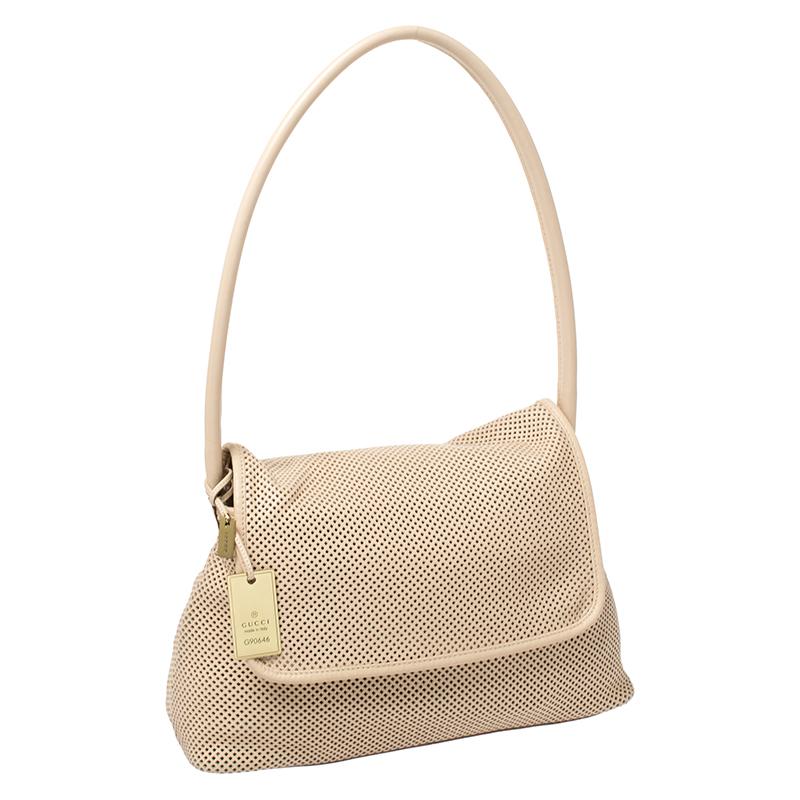 perforated leather tote