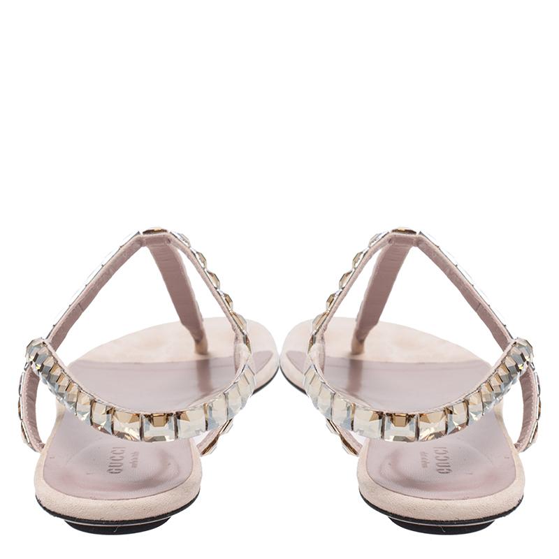 gucci crystal thong