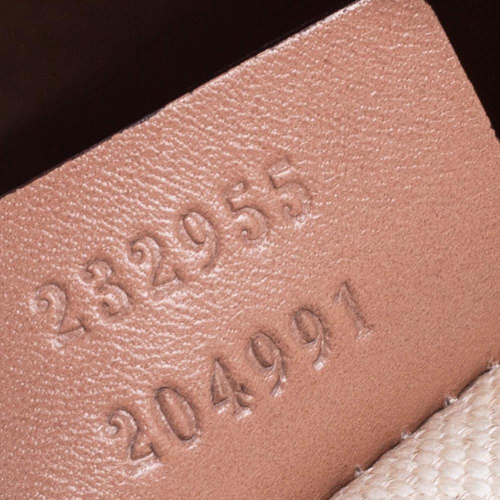 Gucci Beige/Pink Diamante Canvas And Leather Medium Sukey Hobo 3