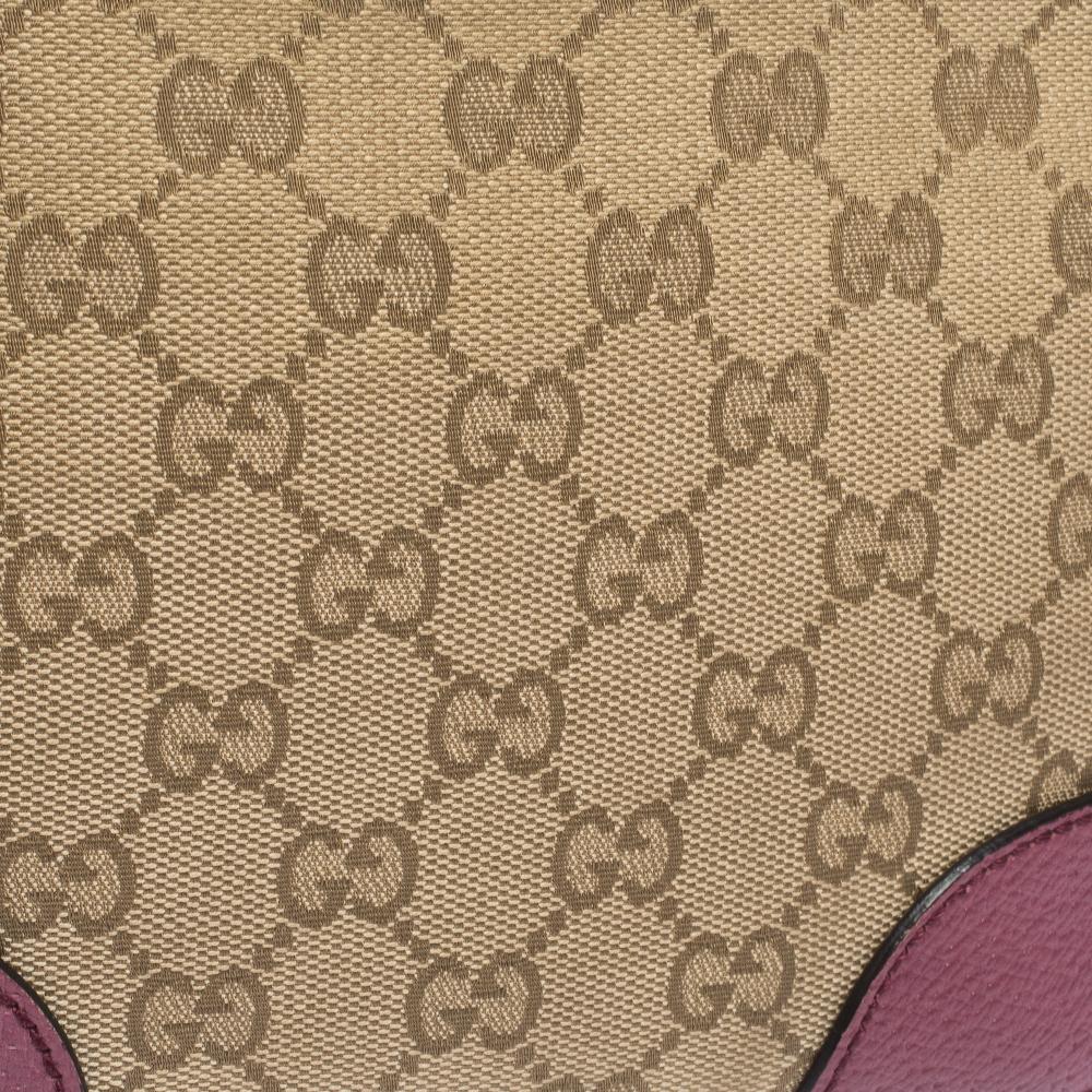 Gucci Beige/Pink GG Umhängetasche aus Segeltuch und Leder 4