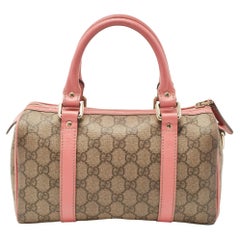 Gucci Beige/Pink GG Coated Canvas Small Joy Boston Bag