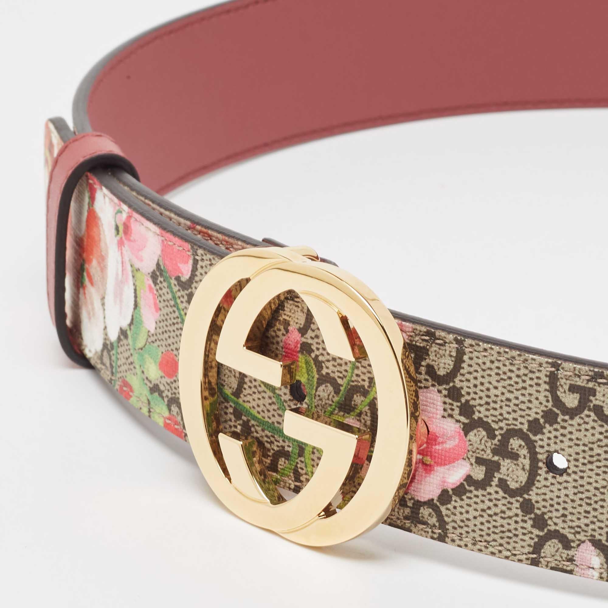floral gucci belt