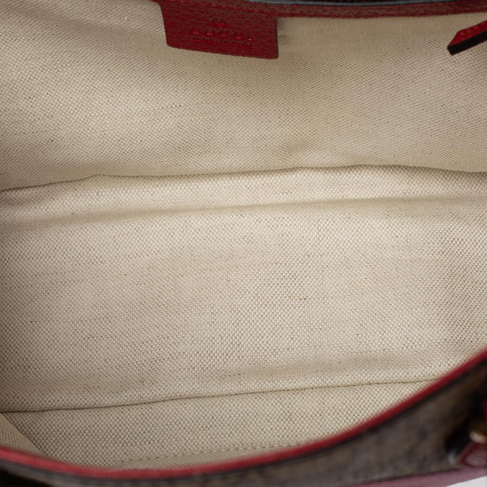 Gucci Beige/Pink GG Supreme Canvas:: Wildleder und Leder Bosco Tote 7