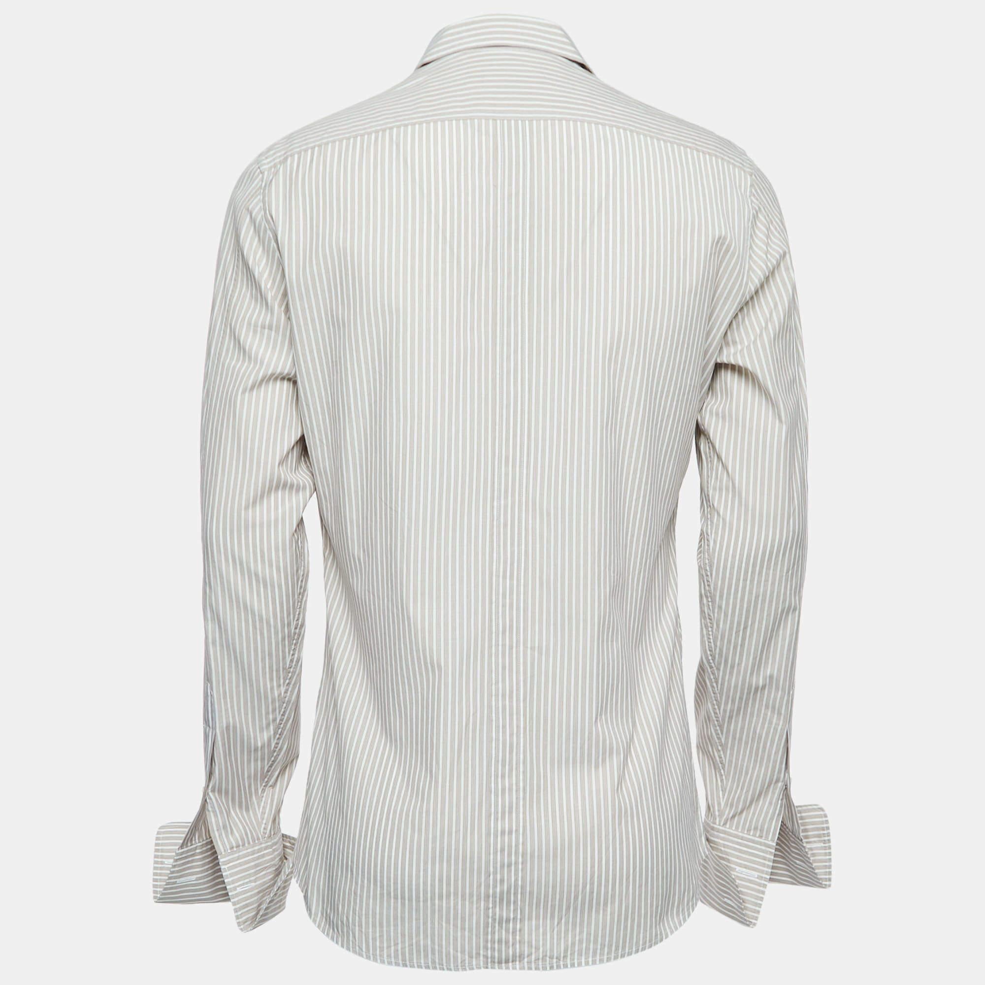 Shirts are an indispensable part of a wardrobe, so this brand brings you a creation that is both versatile and stylish. It has been tailored from quality material in a versatile shade. The shirt is detailed with signature elements and a comfortable