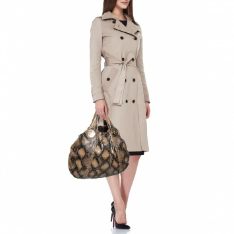 Beige Gucci Borsa Hysteria grande in pitone beige in vendita