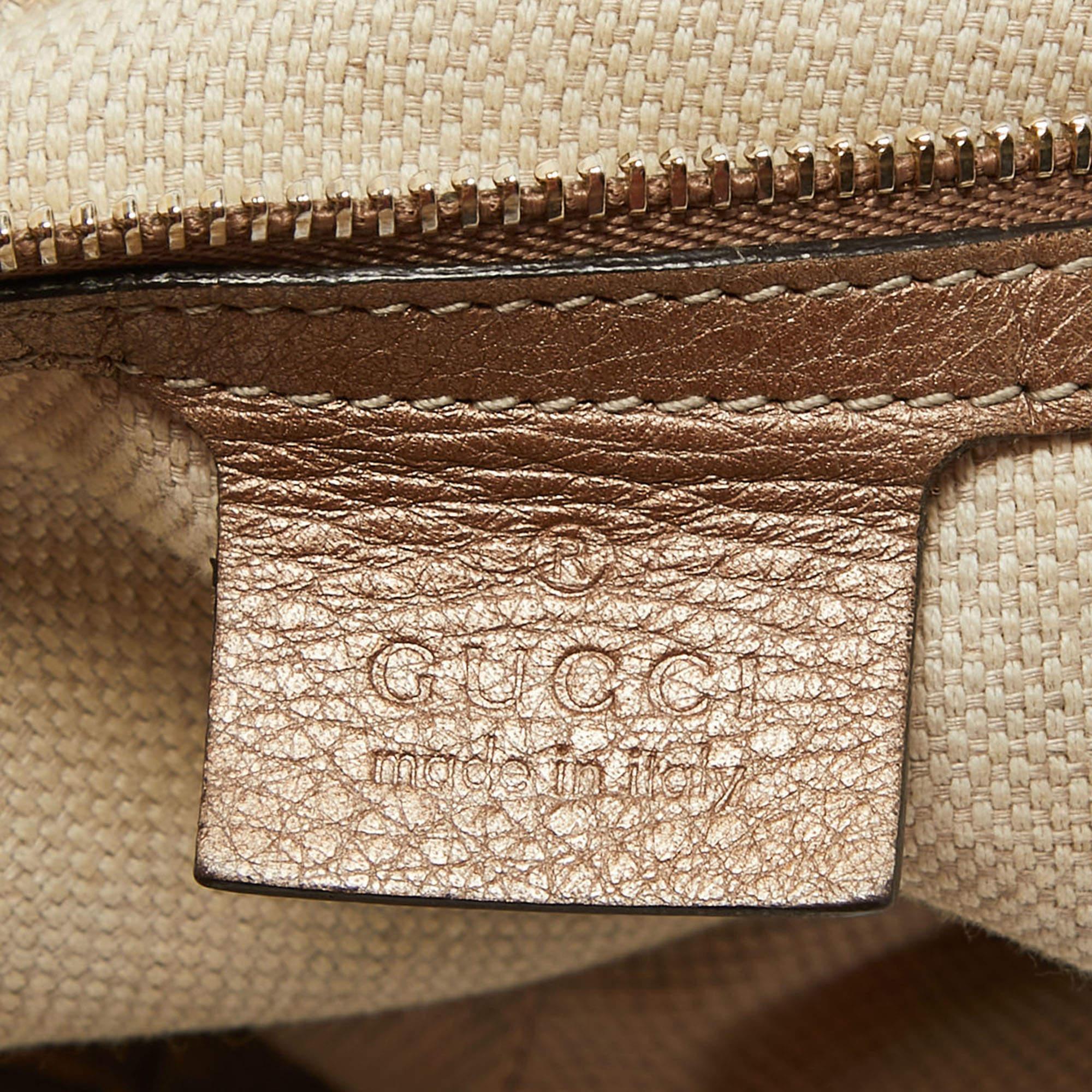 Gucci Beige Python Medium Chain Soho Shoulder Bag For Sale 2