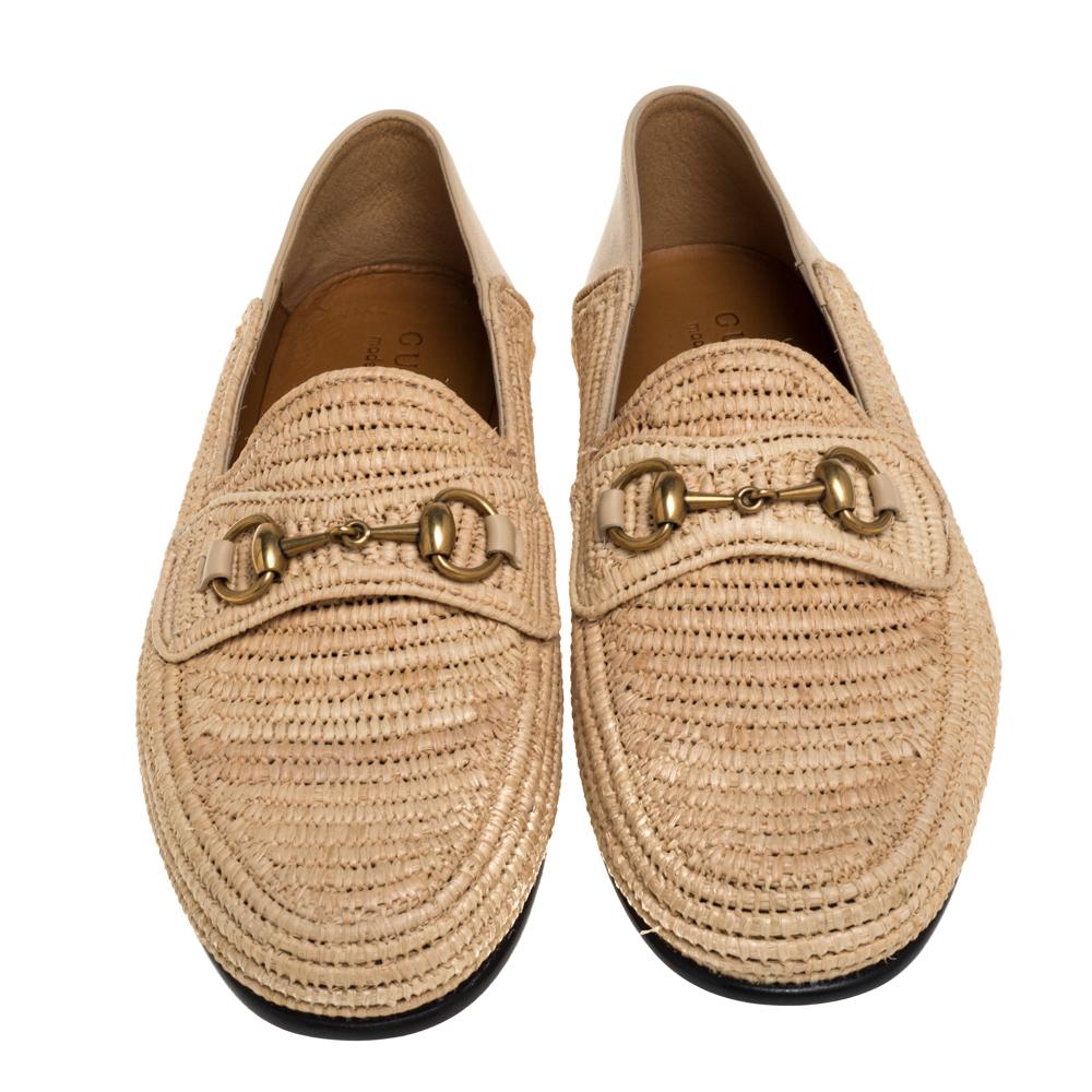 Gucci raffia loafers sales