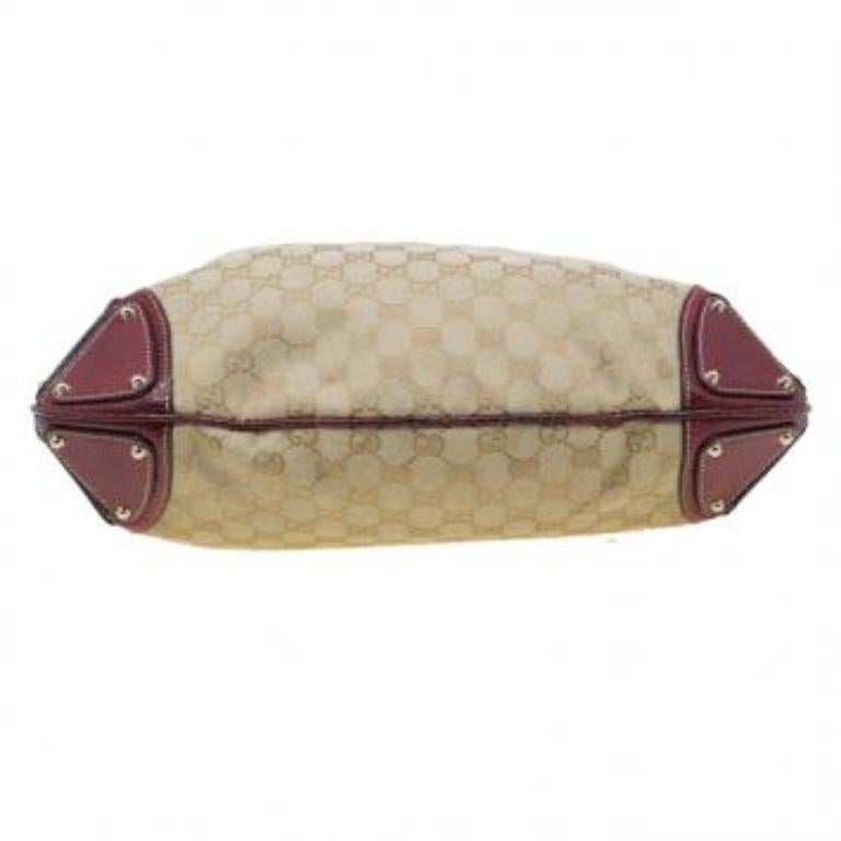 Gucci Beige/Rote GG Canvas und Python Medium Indy Top Handle Bag aus Segeltuch im Zustand „Gut“ im Angebot in Dubai, Al Qouz 2