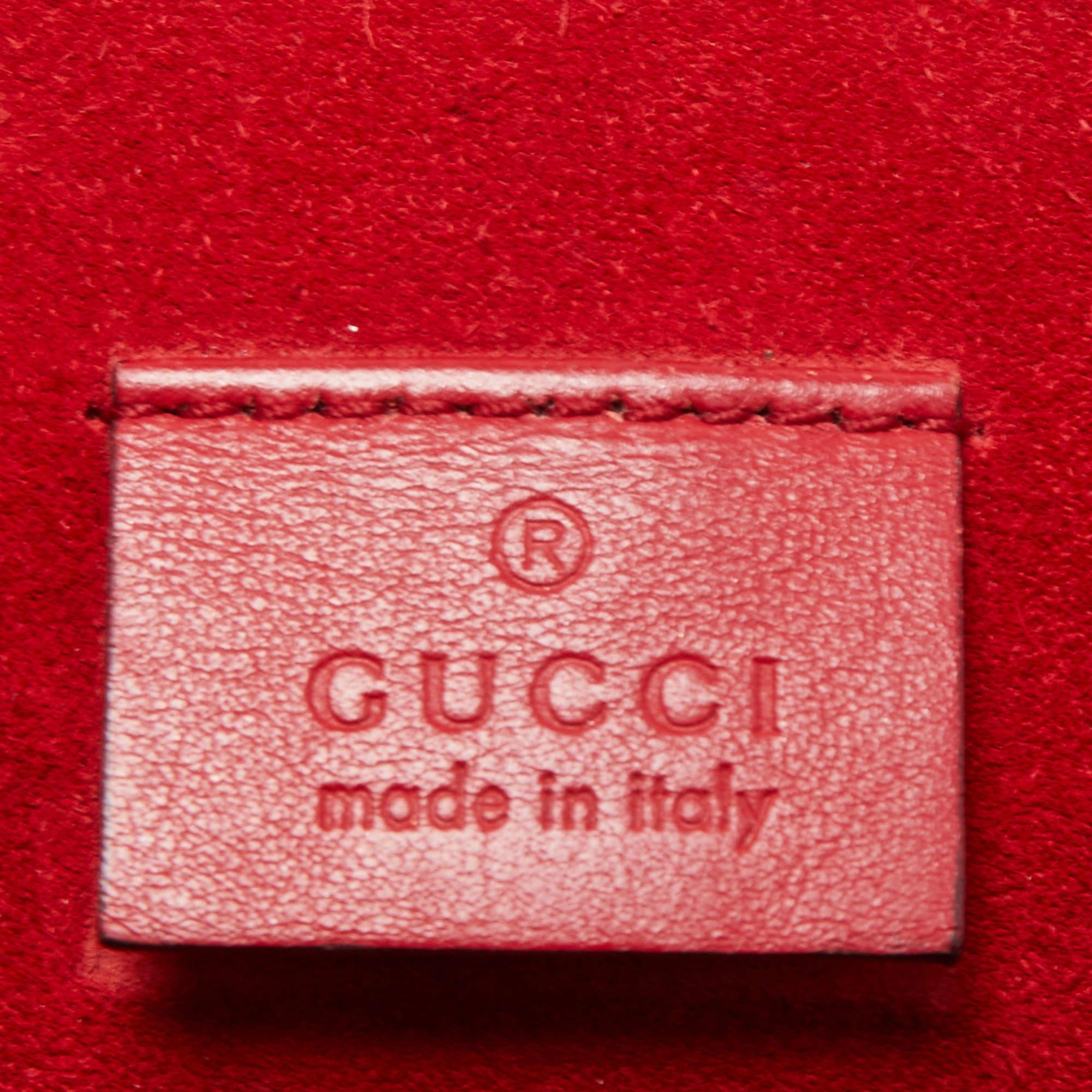 Gucci Beige/Red GG Supreme Canvas and Suede Medium Dionysus Shoulder Bag 5