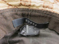 Gucci Beige Sherry Monogram Web Bucket 232838 Hat