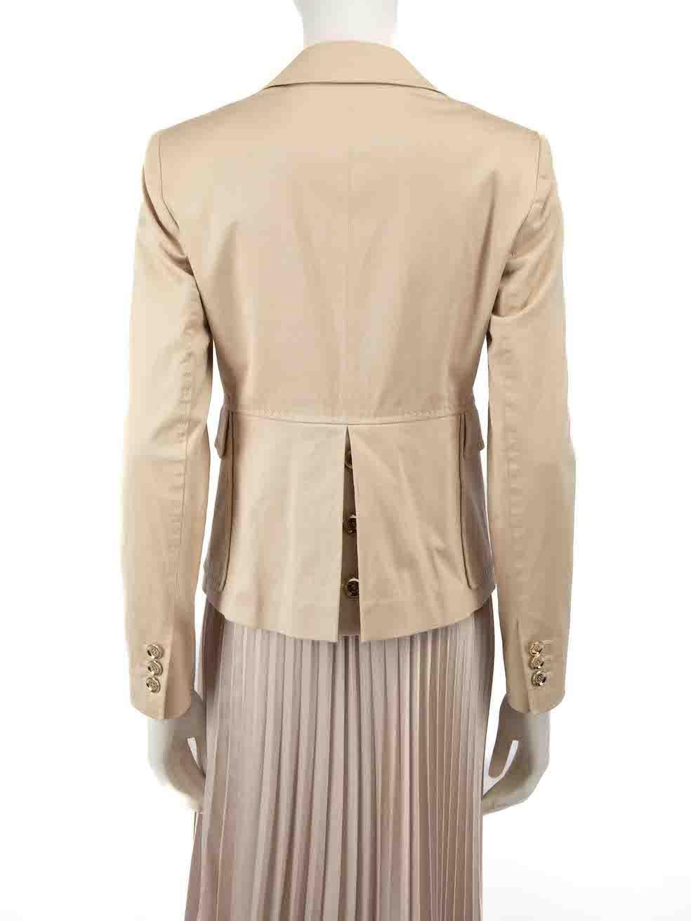 Gucci Beige Single Breasted Blazer Size M In Good Condition For Sale In London, GB