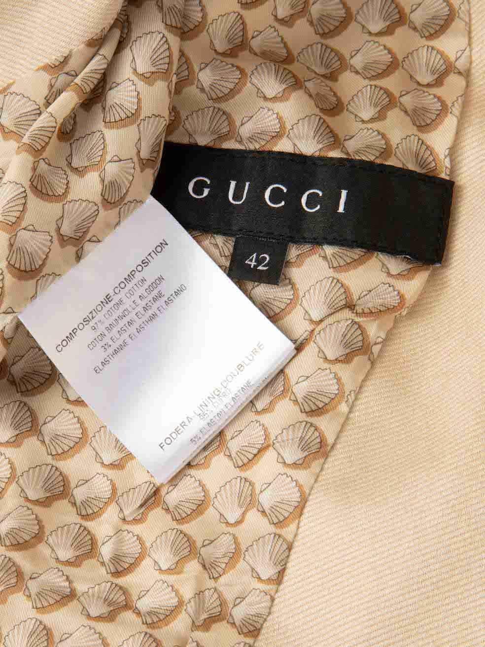Gucci Beige Single Breasted Blazer Size M For Sale 1