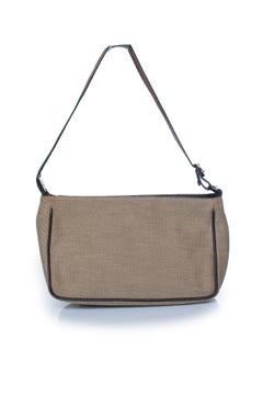 Gucci, beige small canvas bag with webbing