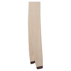 Gucci Beige Striped Edge Cashmere Blend Muffler