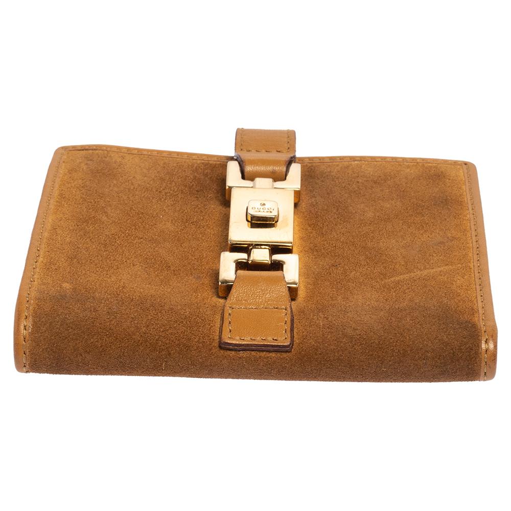 Jackie Geldbörse aus Wildleder und Leder in Beige von Gucci 5