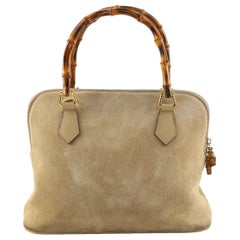 GUCCI Beige Wildleder Bamboo Dome 1GK1226K