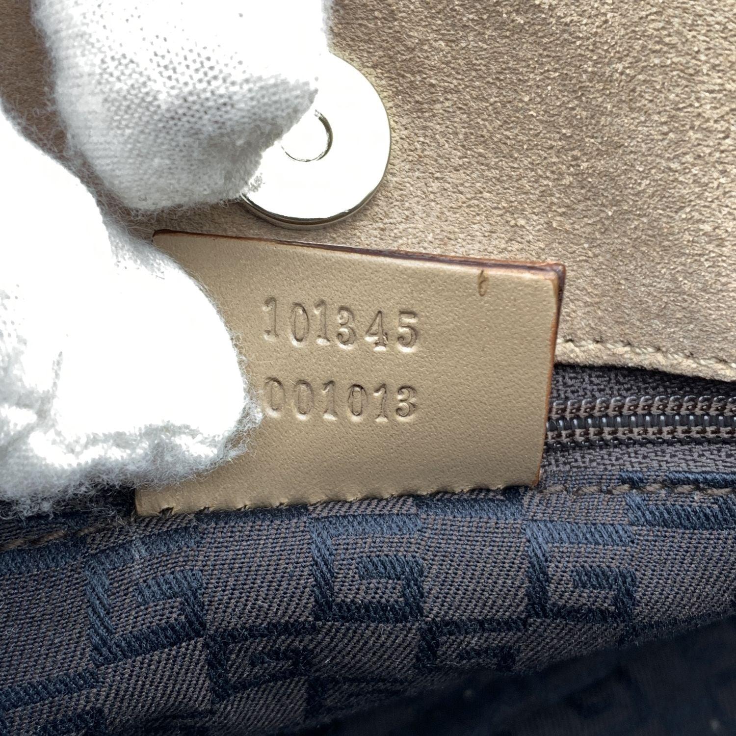 Gucci Beige Suede Horsebit Detailing East West Shoulder Bag 2