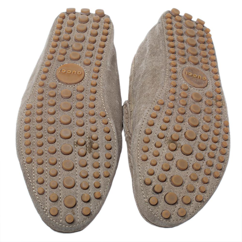 Men's Gucci Beige Suede Horsebit Loafers Size 41