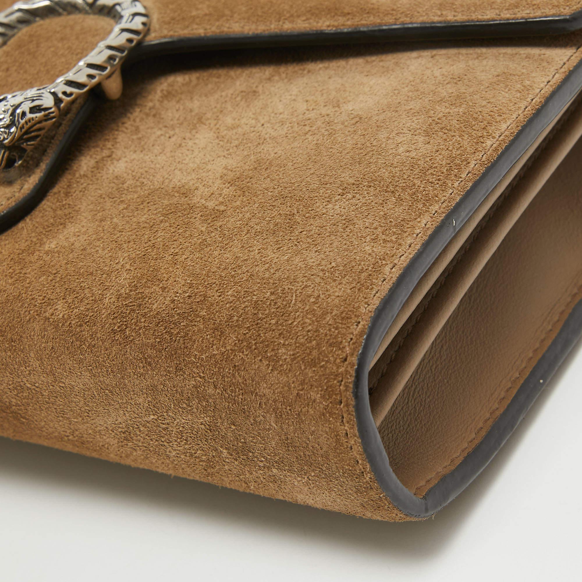 Gucci Beige Suede Mini Dionysus Shoulder Bag For Sale 3