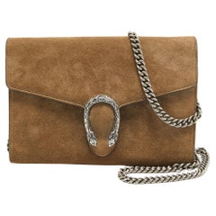 Used Gucci Beige Suede Mini Dionysus Shoulder Bag