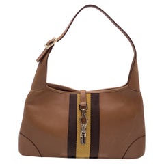 Gucci Beige Tan Leather Jackie Kandinsky Hobo Shoulder Bag