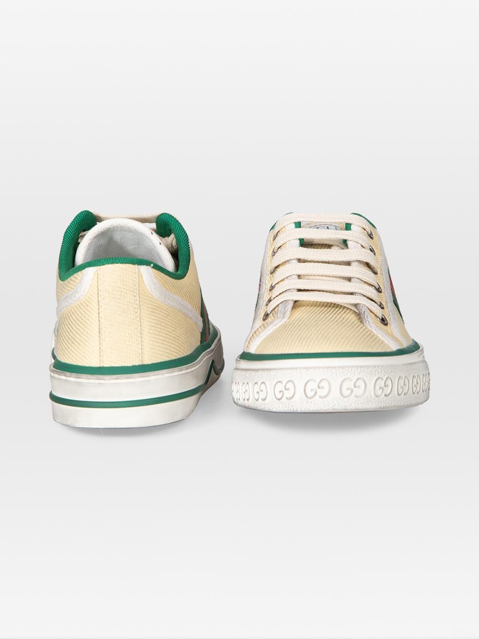 Gucci Tenis Beige 1977 Web Stripe Zapatillas Talla IT 35.5 en Nuevo estado para la venta en London, GB