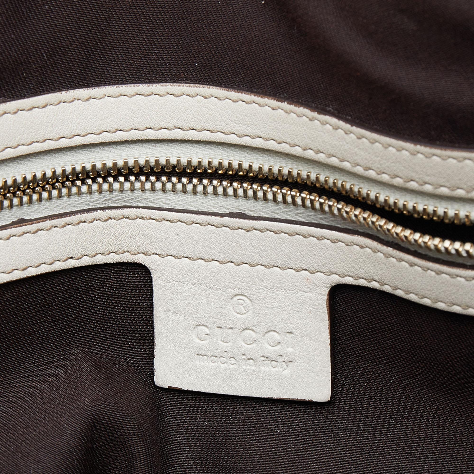 Gucci Beige/White GG Canvas And Leather Pelham Medium Shoulder Bag 5