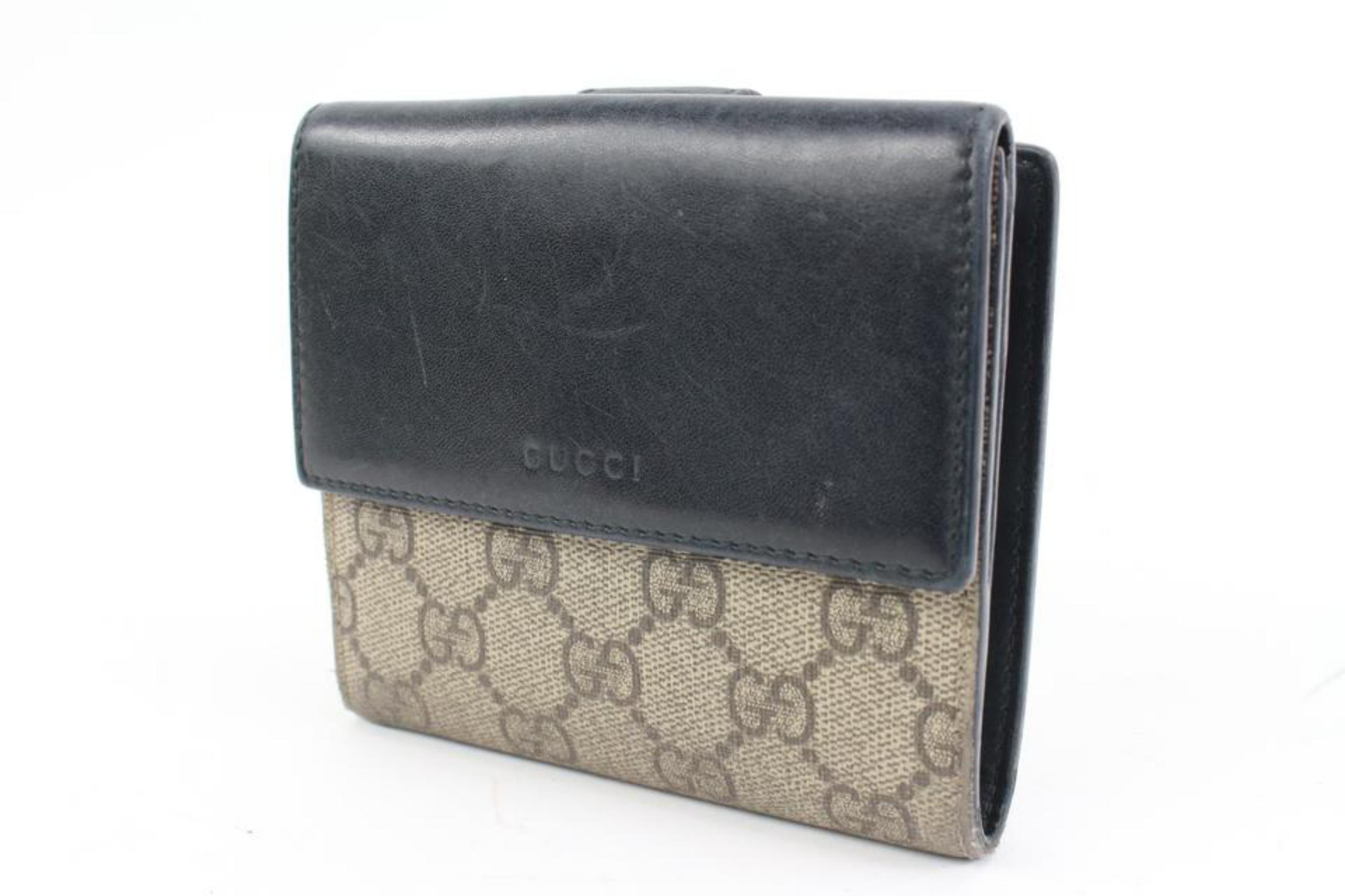 Gucci Beige x Black Supreme GG Compact Wallet 24g321s
Date Code/Serial Number: 41010-2184
Made In: Italy
Measurements: Length:  4.75
