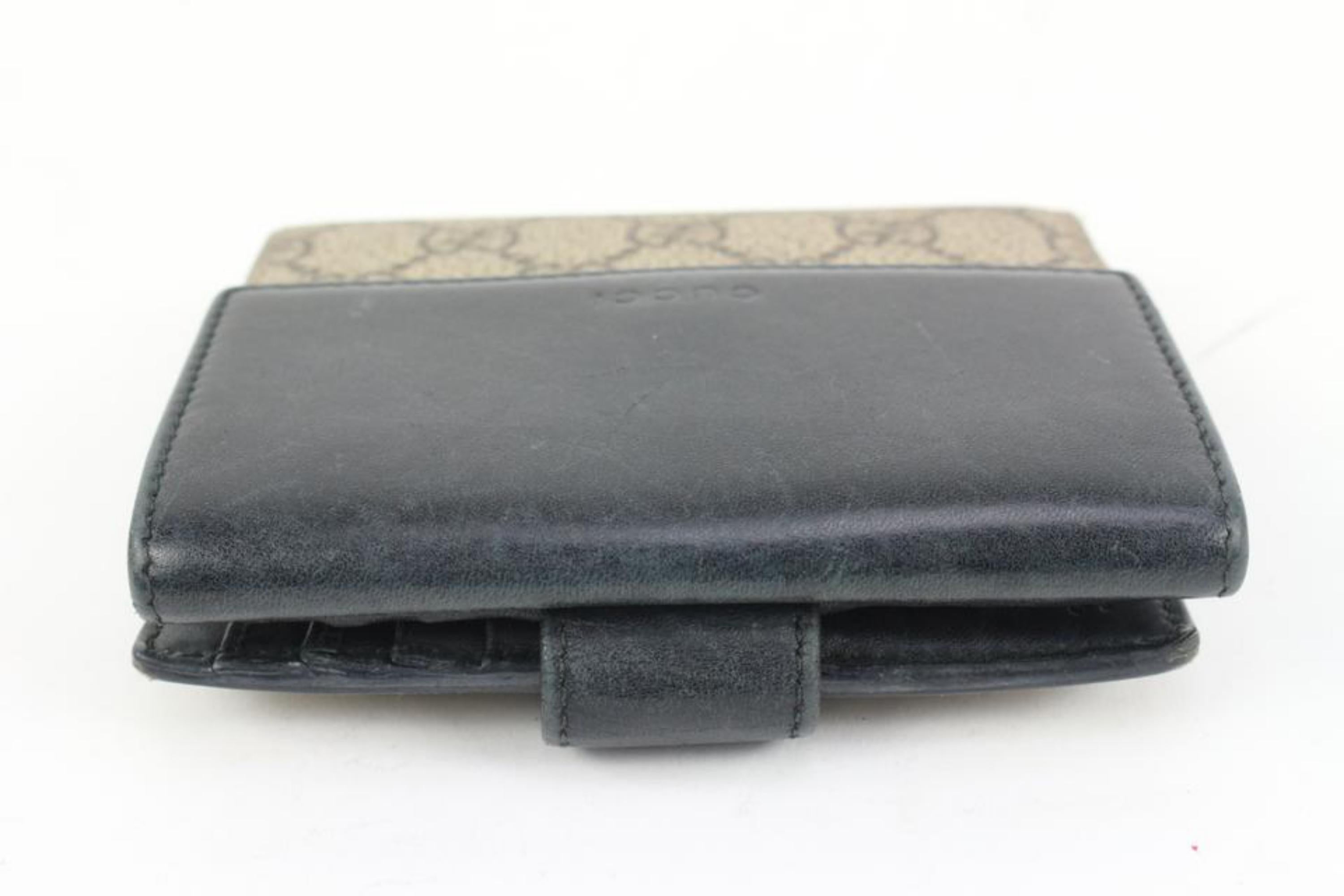 Gucci Beige x Black Supreme GG Compact Wallet 24g321s 2