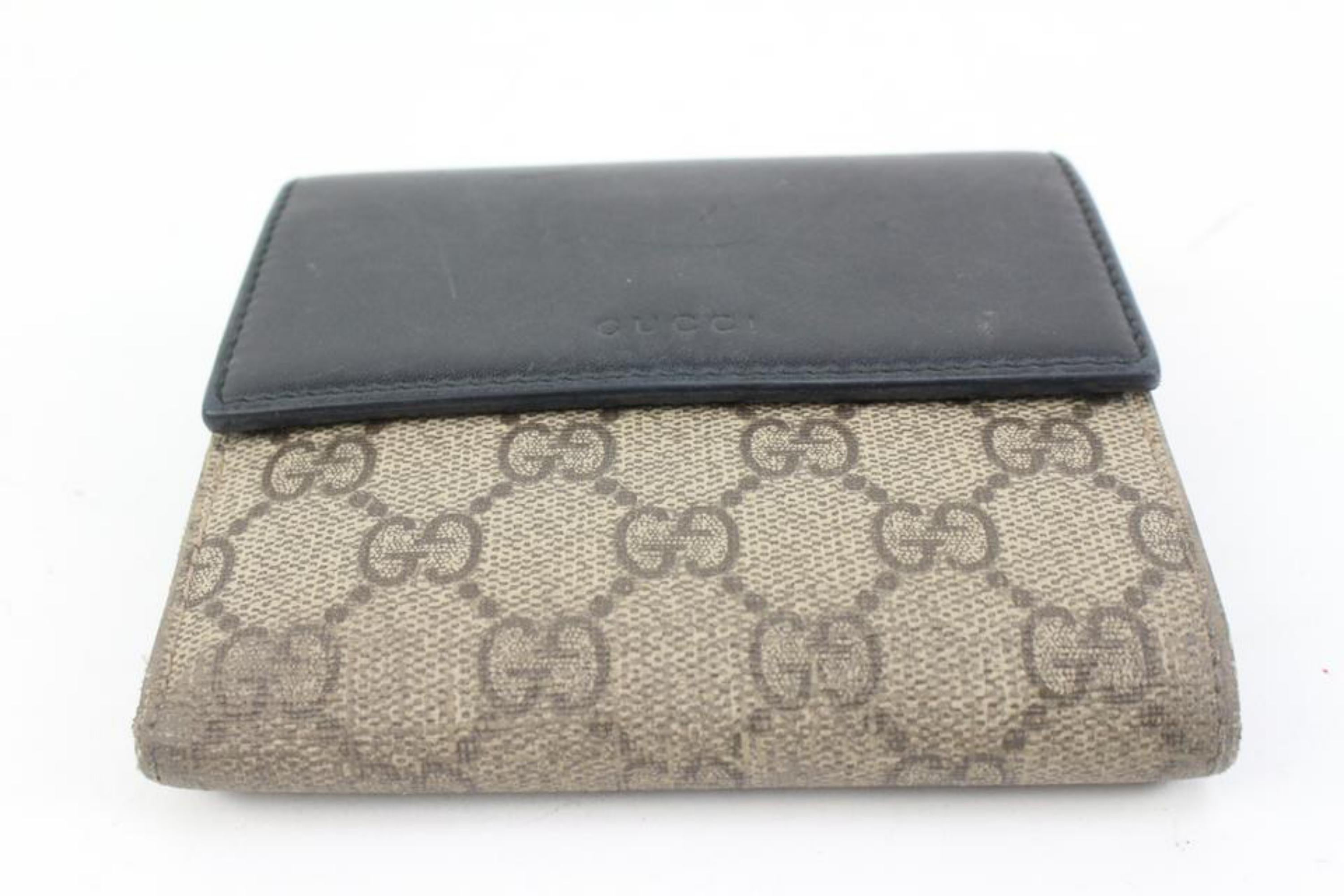 Gucci Beige x Black Supreme GG Compact Wallet 24g321s 4