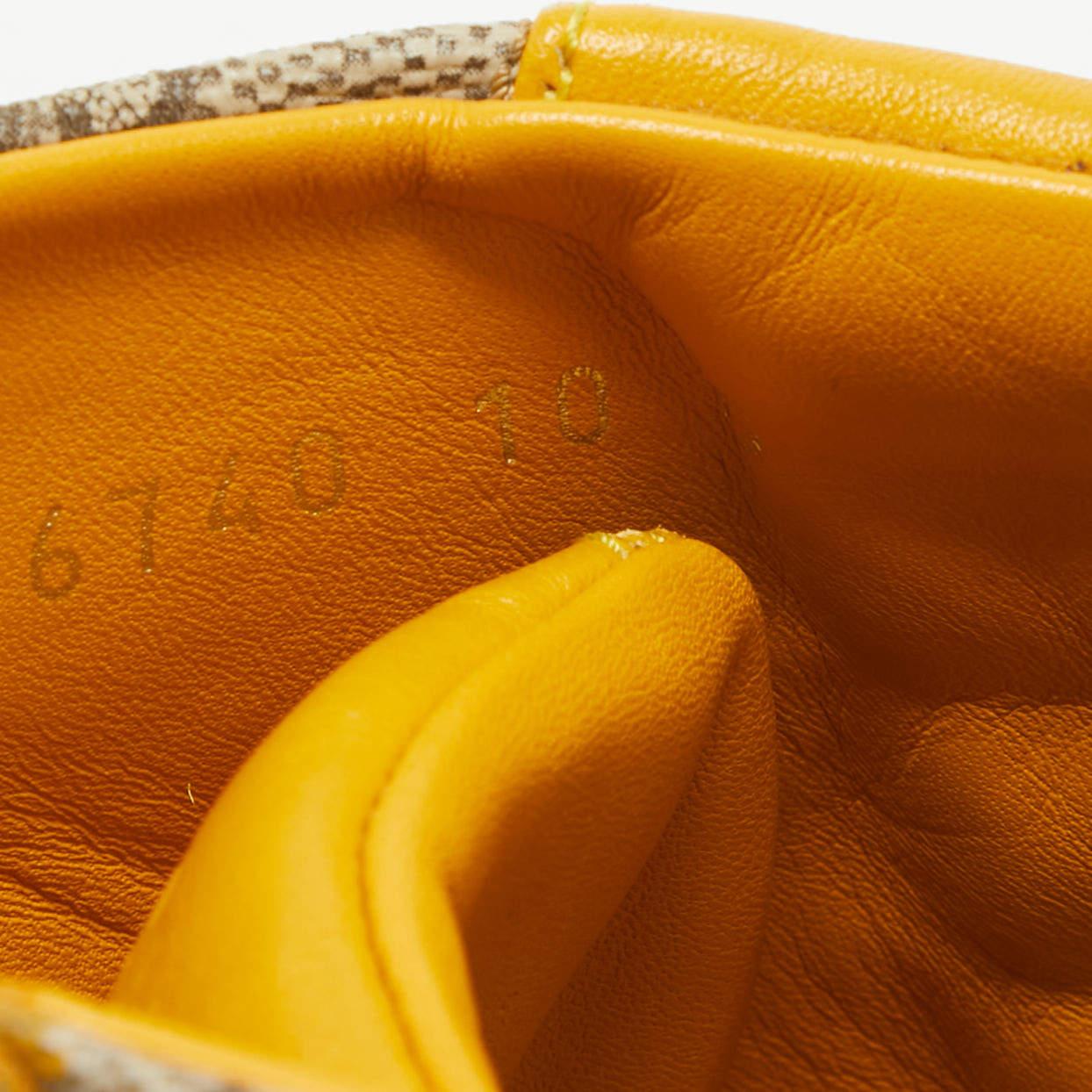 Gucci Beige/Amarillo GG Supreme Zapatillas altas de lona y piel talla 44 3